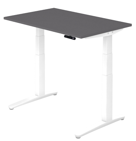 Hammerbacher Schreibtisch XBHM19 elektr. höhenverstellbar 65-130cm (BxT) 180x80cm Grau/Graphit