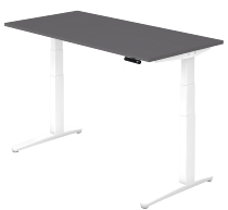 Hammerbacher Schreibtisch XBHM19 elektr. höhenverstellbar 65-130cm (BxT) 180x80cm Grau/Graphit