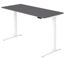 Hammerbacher Schreibtisch XBHM19 elektr. höhenverstellbar 65-130cm (BxT) 180x80cm Grau/Graphit