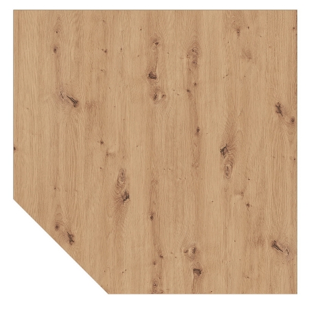 Trapezplatte XBT12 120x120cm mit Konsole+Stützfuss Asteiche/Graphit