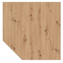 Trapezplatte XBT12 120x120cm mit Konsole+Stützfuss Asteiche/Graphit
