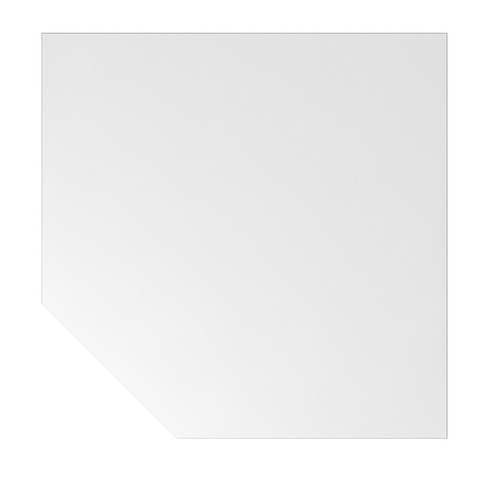 Trapezplatte XBT12 120x120cm mit Konsole+Stützfuss Weiß/Weiß