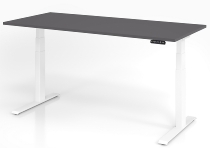 Sitz-/Steh-Schreibtisch XDKB19 elektr. höhenverstellbar (BxT) 180x80x64-129cm Graphit/Silber