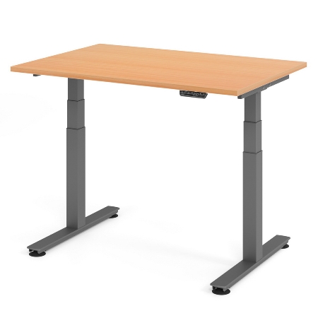 Schreibtisch XDSM16 Steh-/Sitzarbeitsplatz (BxT) 160x80cm Memory 2-stufig höhenverstellbar von 63,5-128,5cm Eiche