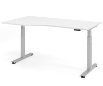 Schreibtisch XDSM18 Freiform Steh-/Sitzarbeitsplatz (BxT) 180x100/80cm Memory 2-stufig höhenverstellbar von 63,5-128,5cm Eiche