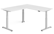 Hammerbacher Sitz-Steh-Winkeltisch XDSMW1916 elktr. höhenverstellbar Memory 180x240x63-127cm Eiche/Silber