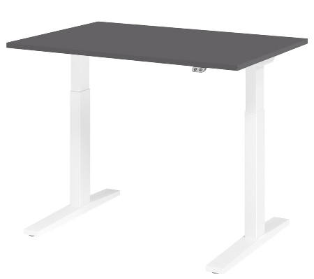 Sitz-/Steh-Schreibtisch XMKA19 elektr. höhenverstellbar (BxT) 180x80x70-120cm Asteiche/Weiß