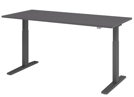 Sitz-/Steh-Schreibtisch XMKA19 elektr. höhenverstellbar (BxT) 180x80x70-120cm Asteiche/Weiß