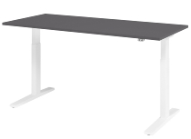 Sitz-/Steh-Schreibtisch XMKA16 elektr. höhenverstellbar (BxT) 160x80x70-120cm Beton/Graphit