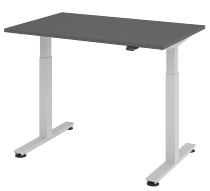 Schreibtisch XMST19 Steh-/Sitzarbeitsplatz T-Fuß (BxT) 180x80cm Elektroantrieb 1-stufig Arbeitshöhe 72-119cm Asteiche