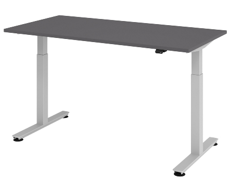 Schreibtisch XMST19 Steh-/Sitzarbeitsplatz T-Fuß (BxT) 180x80cm Elektroantrieb 1-stufig Arbeitshöhe 72-119cm Asteiche