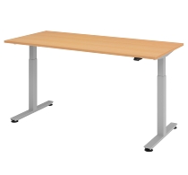 Schreibtisch XMST19 Steh-/Sitzarbeitsplatz (BxT) 180x80cm 1-stufig höhenverstellbar 72-119cm Eiche