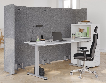 Schreibtisch XMST19 Steh-/Sitzarbeitsplatz T-Fuß (BxT) 180x80cm Elektroantrieb 1-stufig Arbeitshöhe 72-119cm Asteiche