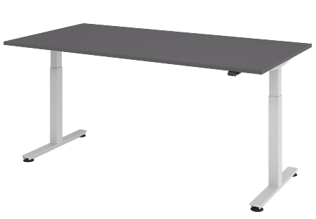 Schreibtisch XMST19 Steh-/Sitzarbeitsplatz T-Fuß (BxT) 180x80cm Elektroantrieb 1-stufig Arbeitshöhe 72-119cm Asteiche