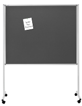 Legamaster 7-210700 Multiboard XL Pinnboard-Whiteboard-Flipchart 150x120cm mobil Pinnboard-Filz grau
