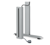 Kerkmann Steh-/Sitztisch Move Professional elektr. Höhenverstellung (BxTxH) 200 x 100 x 64-129cm Silber/Lichtgrau