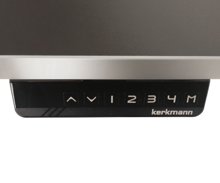 Kerkmann Steh-/Sitztisch Move Professional elektr. Höhenverstellung (BxTxH) 200 x 100 x 64-129cm Silber/Anthrazit