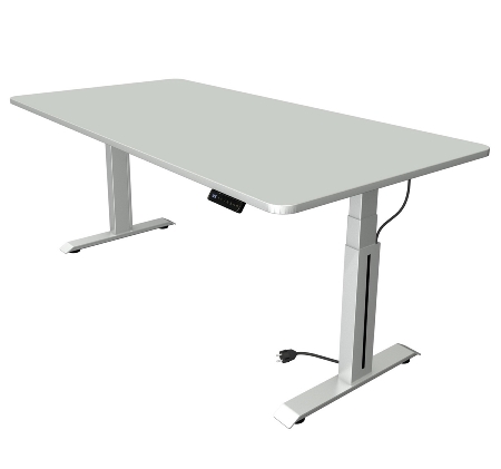 Kerkmann Steh-/Sitztisch Move Professional elektr. Höhenverstellung (BxTxH) 120 x 80 x 64-129cm Silber/Weiß
