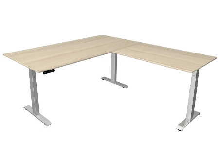 Kerkmann 0931 MOVE 4 NEU  Sitz-/Stehtisch mit Anbau 100cm (BxTxH) 180x80x64-129cm elektrisch. Höhenverstellung Weiß/Weiß