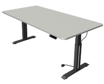 Steh-/Sitztisch Move Professional (BxTxH) 180 x 80 x 64-129cm Anthrazit/Lichtgrau