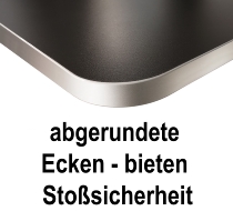 Kerkmann 1770 Steh-/Sitztisch mit Sideboard Move 1 STYLE (BxTxH) 160x80/102x500 Weiß/Silber