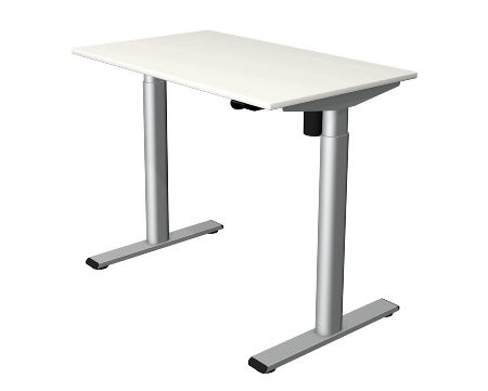 Kerkmann Sitz-/Stehtisch MOVE 1 eco (BxT) 100x60 cm elektrische Höhenverstellung 73-123 cm Silber/Weiß