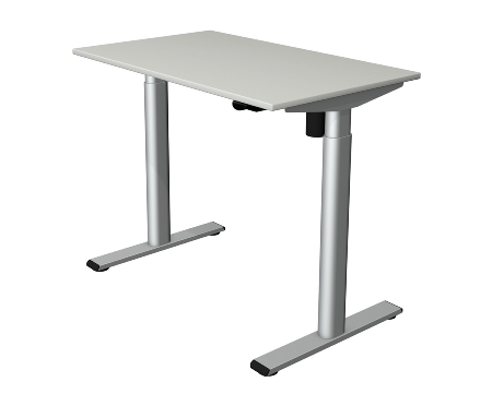 Kerkmann Sitz-/Stehtisch MOVE 1 eco (BxT) 100x60 cm elektrische Höhenverstellung 73-123 cm Silber/Lichtgrau