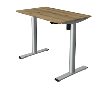 Kerkmann Sitz-/Stehtisch MOVE 1 eco (BxT) 100x60 cm elektrische Höhenverstellung 73-123 cm Silber/Eiche