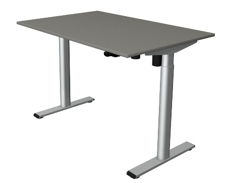 Kerkmann Sitz-/Stehtisch MOVE 1 eco (BxT) 120x80 cm elektrische Höhenverstellung 73-123 cm Silber/Grafit