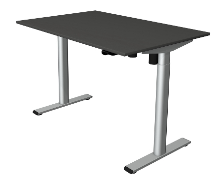 Kerkmann Sitz-/Stehtisch MOVE 1 eco (BxT) 120x80 cm elektrische Höhenverstellung 73-123 cm Silber/Anthrazit
