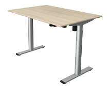 Kerkmann Sitz-/Stehtisch MOVE 1 eco (BxT) 120x80 cm elektrische Höhenverstellung 73-123 cm Silber/Ahorn