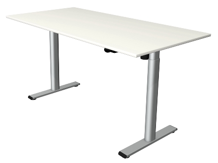 Kerkmann Sitz-/Stehtisch MOVE 1 eco (BxT) 160x80 cm elektrische Höhenverstellung 73-123 cm Silber/Weiß