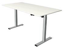 Kerkmann Sitz-/Stehtisch MOVE 1 eco (BxT) 160x80 cm elektrische Höhenverstellung 73-123 cm Silber/Weiß