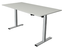 Kerkmann Sitz-/Stehtisch MOVE 1 eco (BxT) 160x80 cm elektrische Höhenverstellung 73-123 cm Silber/Lichtgrau