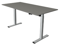 Kerkmann Sitz-/Stehtisch MOVE 1 eco (BxT) 160x80 cm elektrische Höhenverstellung 73-123 cm Silber/Grafit