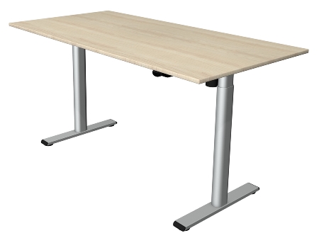 Kerkmann Sitz-/Stehtisch MOVE 1 eco (BxT) 160x80 cm elektrische Höhenverstellung 73-123 cm Silber/Ahorn