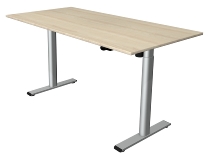Kerkmann Sitz-/Stehtisch MOVE 1 eco (BxT) 160x80 cm elektrische Höhenverstellung 73-123 cm Silber/Ahorn
