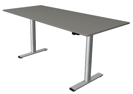 Kerkmann Sitz-/Stehtisch MOVE 1 eco (BxT) 180x80 cm elektrische Höhenverstellung 73-123 cm Silber/Grafit