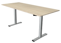 Kerkmann Sitz-/Stehtisch MOVE 1 eco (BxT) 180x80 cm elektrische Höhenverstellung 73-123 cm Silber/Ahorn