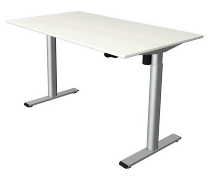 Kerkmann Sitz-/Stehtisch MOVE 1 eco (BxT) 140x80 cm elektrische Höhenverstellung 73-123 cm Silber/Weiß