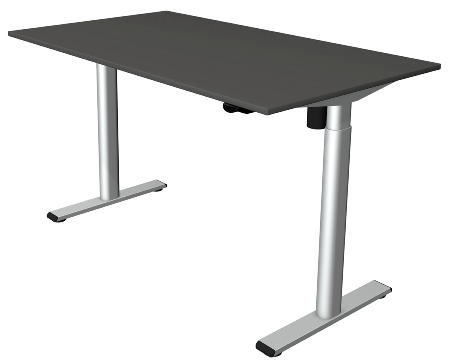 Kerkmann Sitz-/Stehtisch MOVE 1 eco (BxT) 140x80 cm elektrische Höhenverstellung 73-123 cm Silber/Anthrazit