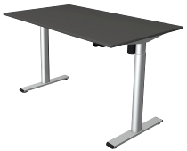 Kerkmann Sitz-/Stehtisch MOVE 1 eco (BxT) 140x80 cm elektrische Höhenverstellung 73-123 cm Silber/Anthrazit