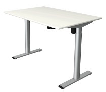 Kerkmann Steh-/Sitztisch Move 1 base (BxT) 140x80cm Höhe 73-123cm Gestell Silber Tischplatte Ahorn