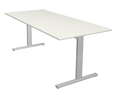 Kerkmann Schreibtisch Form 2 (BxTxH) 160x80x70-82cm Weiß