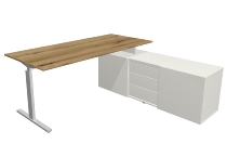 Kerkmann Komplettarbeitsplatz Form 2 mit Sideboard li/re (BxTxH) 180x80x74cm Sideboard (BxTxH) 160x50x58cm Anthrazit