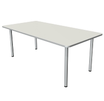 Kerkmann 0409 Schreibtisch Prime 4-Bein Gestell (BxTxH) 2000x1000x750mm Tischplatte 25mm Weiß