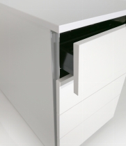 Kerkmann 4190 Anstellcontainer (BxTxH) 43x80x72-76cm 4 Schubladen Weiß