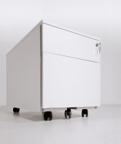 Kerkmann 4557 Rollcontainer Comfort 80cm 3 Schubladen Zentralverriegelung (BxTxH) 420x800x540mm Weiß