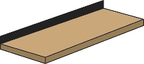 Kerkmann 1390 Holz-Fachboden Libra zusätzl. mit Anschlagkante (BxT) 1000x250mm Buche