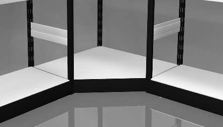Kerkmann 2188 Büro-Regal Progress 2000 Eckfeld 6 Fachböden (TxH) 60 X 225cm Schwarz/Grau